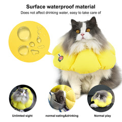 HiDREAM adjustable elastic cat cone collar ensures secure, comfortable fit.