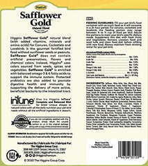 Higgins Safflower Gold two-pack label showcases DHA omega-3/6 and probiotics for better digestion