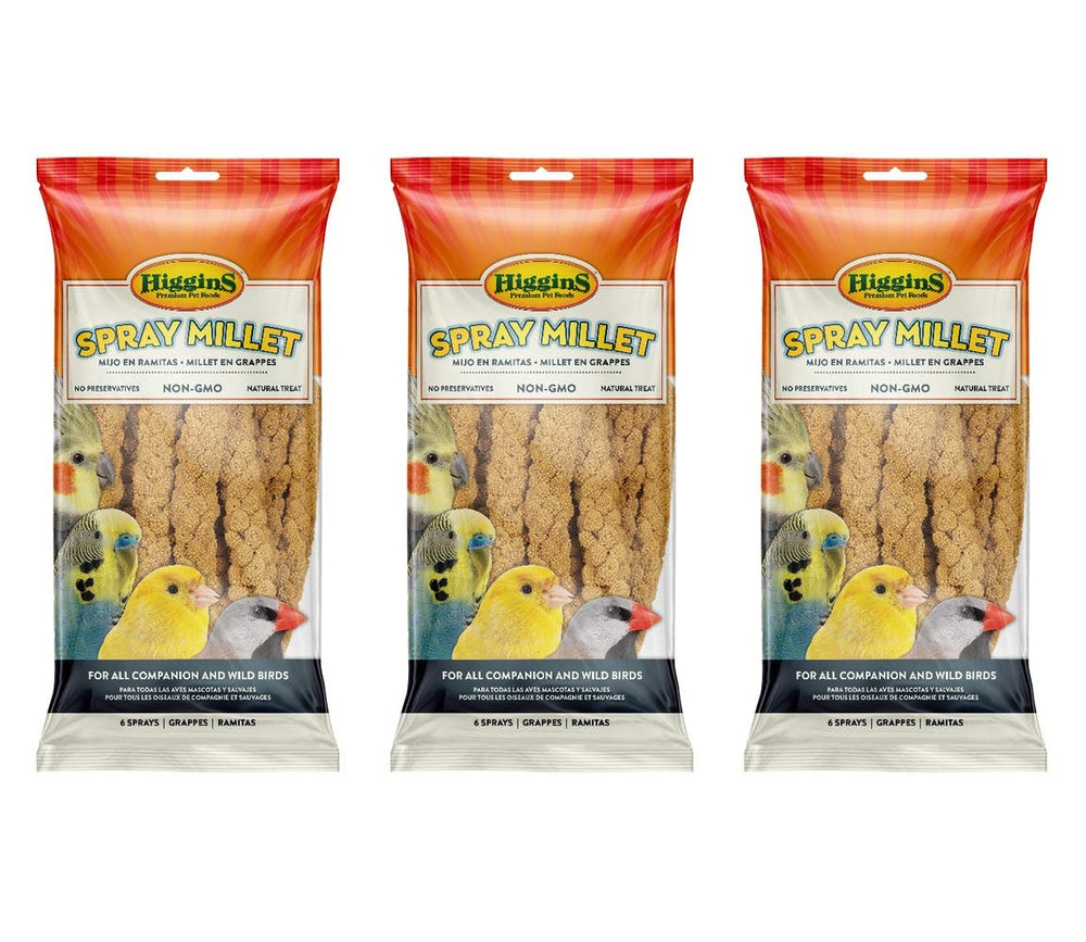 Higgins Spray Millet in antique gold color, for natural foraging enrichment for birds.