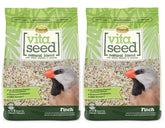 Higgins Vita Seed natural blend finch food bags highlight premium ingredients and USA-made quality