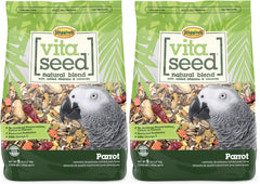 Higgins Vita Seed Natural Blend parrot food two-pack front view for convenient everyday feeding