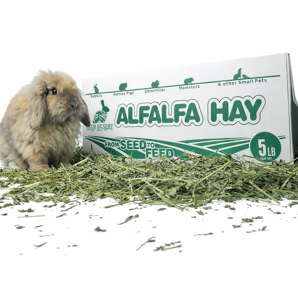 High Desert alfalfa hay with soft leaves for growing rabbits promotes steady grazing.