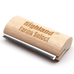 Highland Farms Select deshedding brush for dogs removes loose fur quickly.