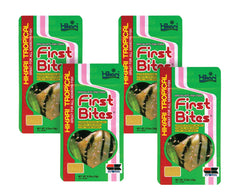 Hikari First Bites packaging showcases the four-pack for convenient newborn fry meals.