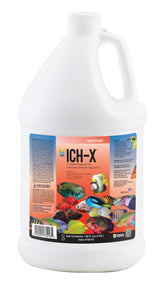 Hikari Ich-X Ich Treatment 1 Gallon bottle visible for aquarium ich care.