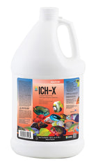 Hikari Ich-X Ich Treatment 1 Gallon bottle visible for aquarium ich care.