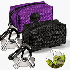 Hilihali dog waste bag dispenser set enables hands-free walks.