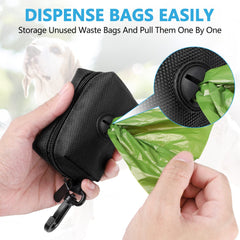 Hilihali poop bag carrier for leash provides clip-on convenience.