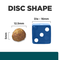 Closeup of Hill's w/d kibble with L-carnitine support for fat metabolism