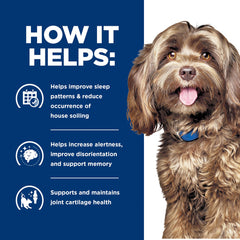 Serving bowl with Hills Brain Care JD kibble emphasizing portion-friendly feeding for joints