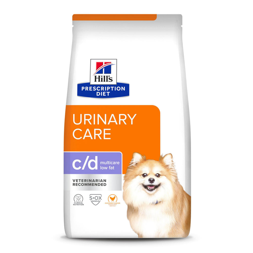 Hill's Prescription Diet c/d Multicare Low Fat dry dog food chicken 8.5 lb bag for urinary care