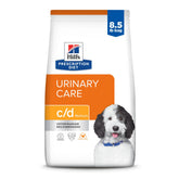 Hill's Prescription Diet CD Multicare urinary care dog food bag front emphasizes urinary support.
