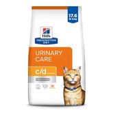Hill's c/d Multicare urinary care cat food bag front promotes urinary health.