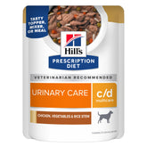 Hill's Prescription Diet CD Multicare urinary stew pouch pack shot highlights convenient packaging for urinary care.