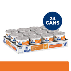 Hill's c/d Multicare urinary care wet cat food chicken cans aid variety and hydration.