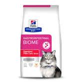 Hill's Prescription Diet GI Biome Stress cat food bag front view highlights high-fiber formula for digestive balance