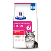 Hill's Prescription Diet GI Biome Stress dry cat food chicken 8.5 lb bag for digestive support.
