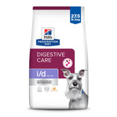 Hill's Prescription Diet i/d chicken bag showing a low-fat digestive care option