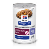 Hill's Prescription Diet i/d Low Fat wet dog food chicken can, close-up showing digestion support