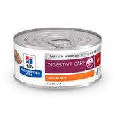 Hill's Prescription Diet i/d chicken wet cat food in 5.5 oz cans, ready for serving and digestive support.