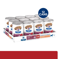 Hill's Prescription Diet i/d wet dog food turkey in a bowl shows daily serving