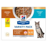 Hill's Prescription Diet k/d variety pack cans show kidney care stew for cats daily meals