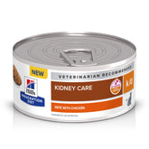Hill's Prescription Diet k/d Chicken wet cat food can with smooth texture for kidney-friendly meals