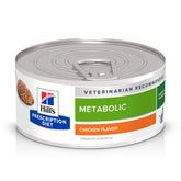 HILL'S Prescription Diet Metabolic packaging shows weight management for cats.