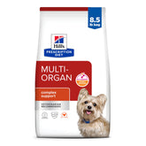 Hill's Prescription Diet Multi-Organ Complex Chicken Dry Dog Food bag for trusted packaging.