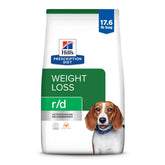 Hill's Prescription Diet r/d weight reduction dog food bag front showing weight management