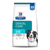 Hill's Prescription Diet t/d dental care dry dog food bag promotes daily dental health