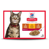 Hill's Science Diet turkey-liver wet cat food cans for daily meals.