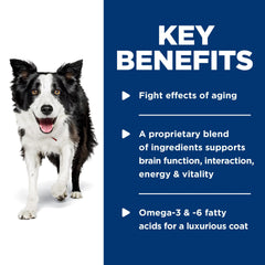 Hill's Science Diet Senior Vitality ingredients array, balanced nutrition for older dogs