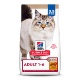 Hill's Science Diet adult cat chicken 3.5lb bag promotes balanced, premium protein