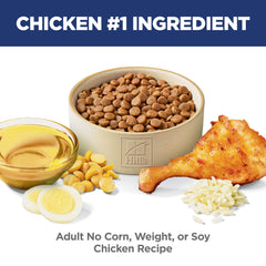 Hill's Science Diet Adult dry food bowl with natural fibers aids digestion