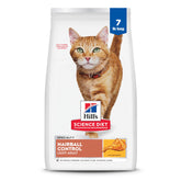 Hill's Science Diet Adult Hairball Control Light chicken kibble in bowl supports digestion