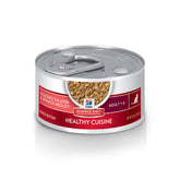 Hill's Science Diet poached salmon stew can with real salmon for balanced adult cat nutrition.