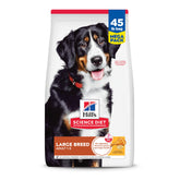 Hill's Science Diet large breed dry dog food bag 45 lb supports lean muscle.
