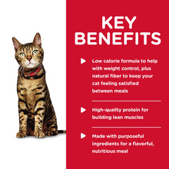 Hill's Science Diet Adult Light Wet Cat Food Bowl Setup, ready for mealtime