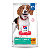 Hill's Science Diet Adult Perfect Weight Small Bites dog food bag front emphasizing weight management