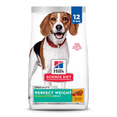 Hill's Science Diet Adult Perfect Weight small bites dog food kibble in bowl for portion control