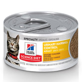 Hill's Science Diet wet cat food can front showing urinary support and hairball control