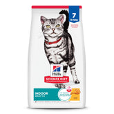 Hill's Science Diet Indoor Cat Food chicken kibble promotes lean muscle and digestion