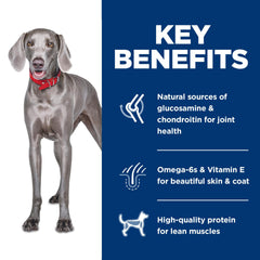 Hill's Science Diet joint health image highlighting glucosamine and chondroitin for mobility