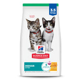 Hill's Science Diet Kitten Indoor Chicken Bag shows premium nutrition for indoor growth.