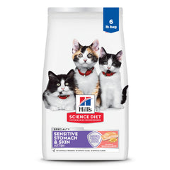 Hill's Science Diet Kitten Salmon and Brown Rice, supports digestion and healthy coat.