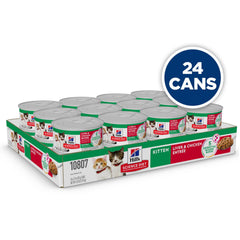 Hill's Science Diet Kitten Liver and Chicken Entrée can, DHA supports brain and eye development