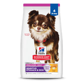 Hill's Science Diet packaging for small dogs, 4 lb chicken formula.