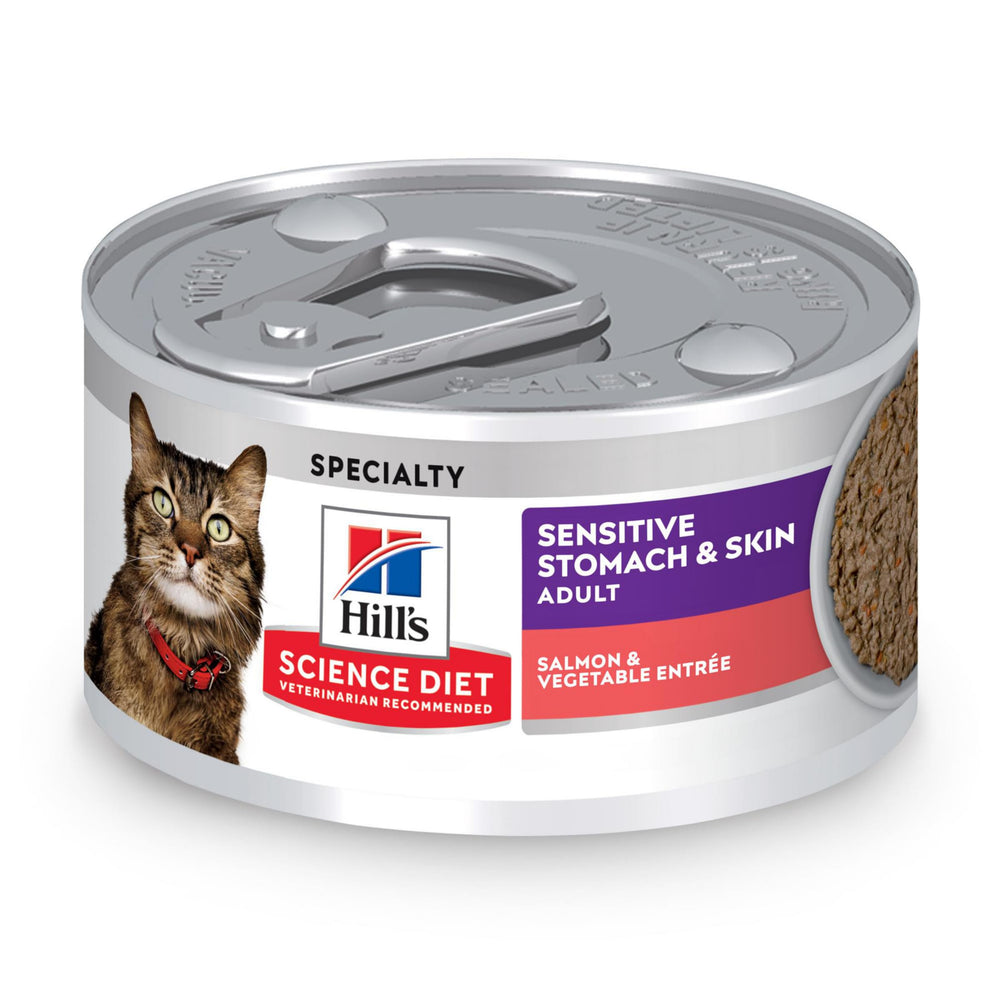 Hill's Science Diet Sensitive Stomach & Skin salmon-vegetables entree can supports easy digestion