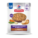 Hill's Science Diet Sensitive Stomach & Skin turkey rice stew pouch ready to serve promotes easy digestion